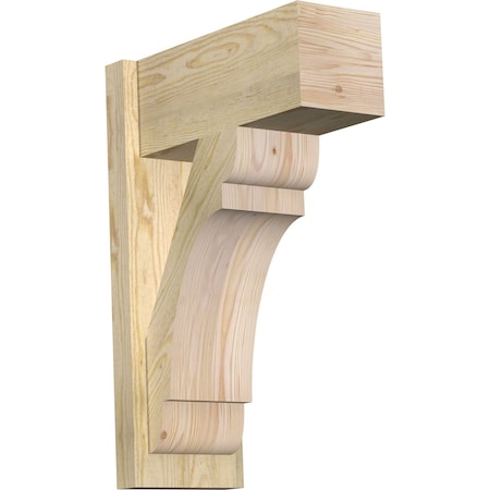 Ekena Millwork Olympic Block Rough Sawn Outlooker, Douglas Fir, 8"W x 18"D x 26"H OUT08X18X26OLY05RDF